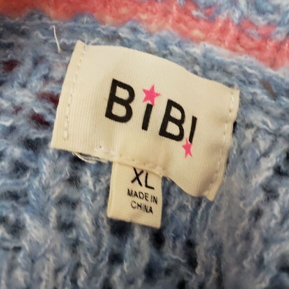 Bibi Colorblock Chunky Sweater Sz XL - Picture 6 of 8
